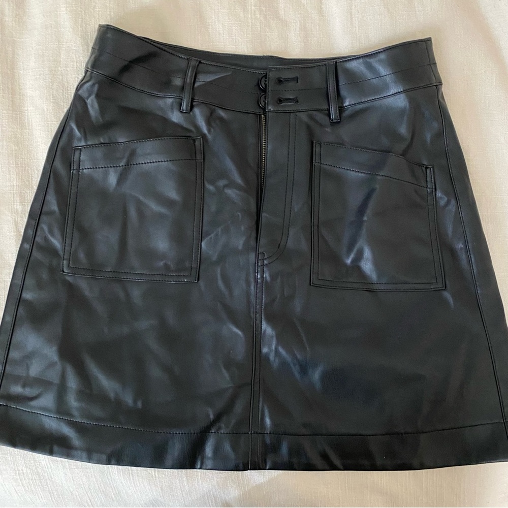 Madewell Faux Leather Skirt